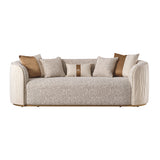 Gineverra Ivory Gold Sofa Biscotti Ivory Gold from Michael Amini - Luna Furniture