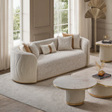 Gineverra Ivory Gold Sofa Biscotti Ivory Gold from Michael Amini - Luna Furniture