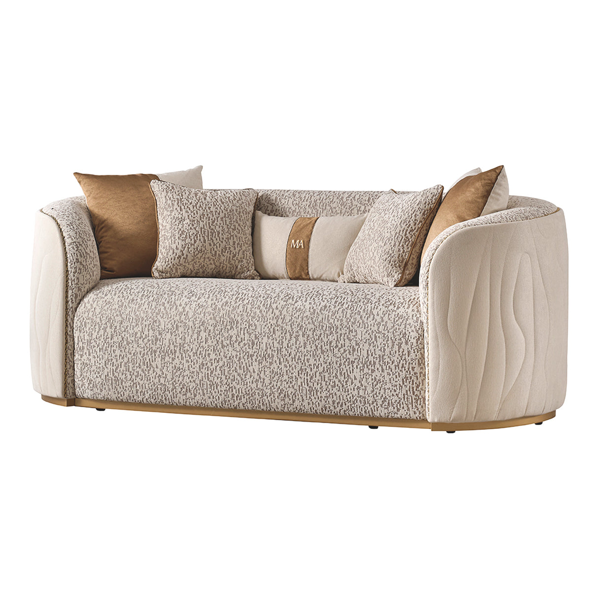 Gineverra Ivory Gold Loveseat Biscotti Ivory Gold from Michael Amini - Luna Furniture