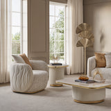 Gineverra Ivory Gold Chair Biscotti Ivory Gold from Michael Amini - Luna Furniture
