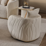 Gineverra Ivory Gold Chair Biscotti Ivory Gold from Michael Amini - Luna Furniture