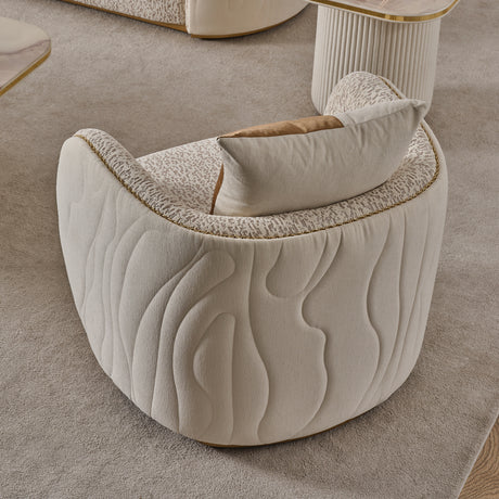 Gineverra Ivory Gold Chair Biscotti Ivory Gold from Michael Amini - Luna Furniture