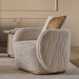 Gineverra Ivory Gold Chair Biscotti Ivory Gold from Michael Amini - Luna Furniture