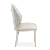 Lisbon Silken Matte Cream Asmb. Side Chair Silken Matte Cream from Michael Amini - Luna Furniture