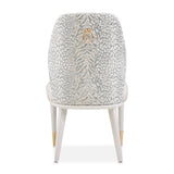 Lisbon Silken Matte Cream Asmb. Side Chair Silken Matte Cream from Michael Amini - Luna Furniture