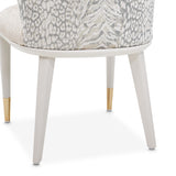 Lisbon Silken Matte Cream Asmb. Side Chair Silken Matte Cream from Michael Amini - Luna Furniture