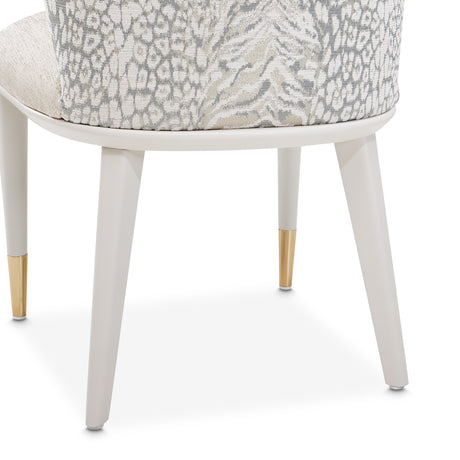 Lisbon Silken Matte Cream Asmb. Side Chair Silken Matte Cream from Michael Amini - Luna Furniture