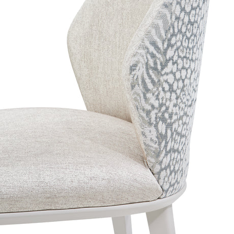 Lisbon Silken Matte Cream Asmb. Side Chair Silken Matte Cream from Michael Amini - Luna Furniture