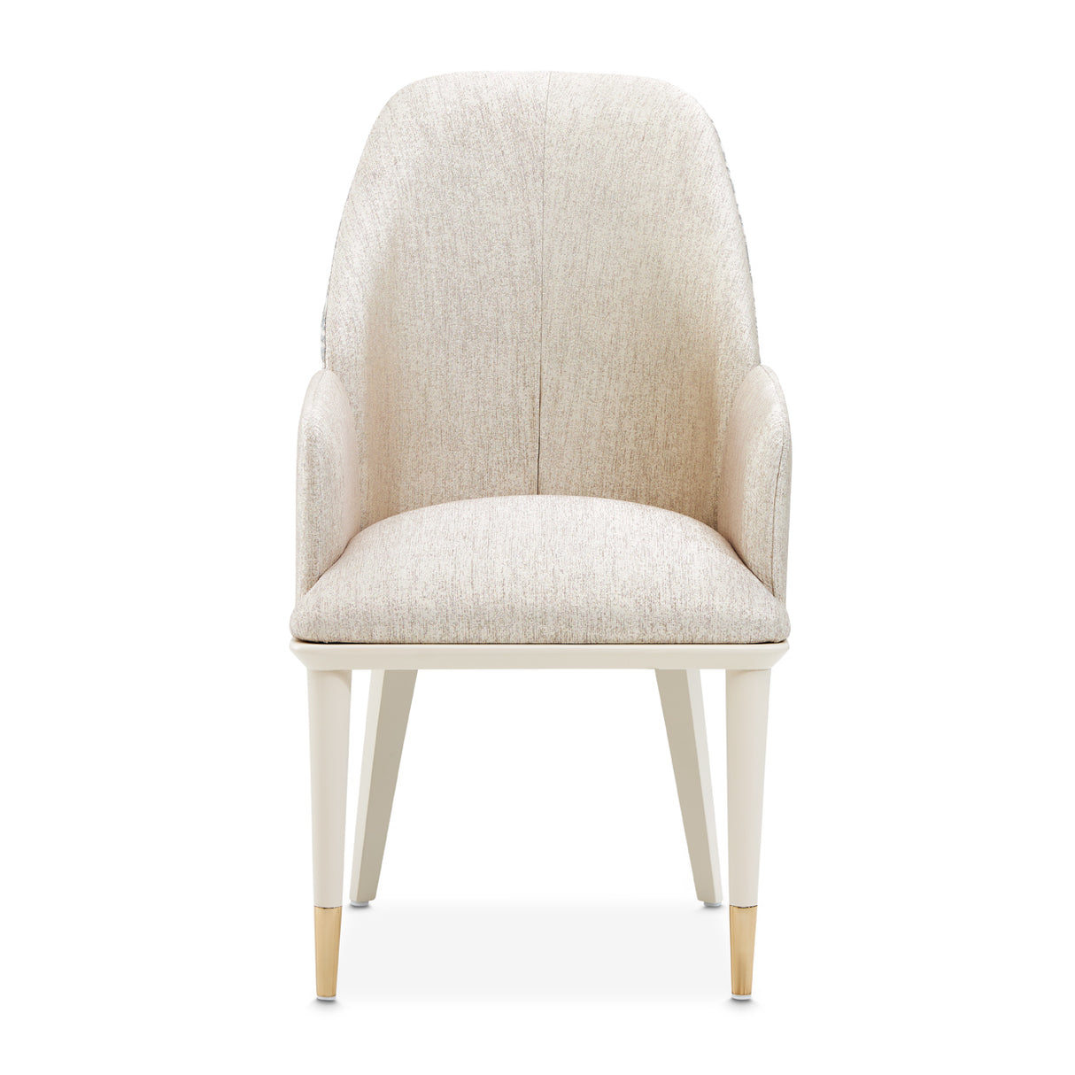 Lisbon Silken Matte Cream Asmb. Arm Chair Silken Matte Cream from Michael Amini - Luna Furniture