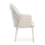 Lisbon Silken Matte Cream Asmb. Arm Chair Silken Matte Cream from Michael Amini - Luna Furniture