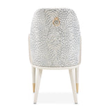 Lisbon Silken Matte Cream Asmb. Arm Chair Silken Matte Cream from Michael Amini - Luna Furniture