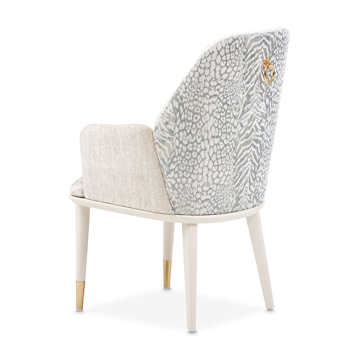 Lisbon Silken Matte Cream Asmb. Arm Chair Silken Matte Cream from Michael Amini - Luna Furniture
