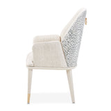 Lisbon Silken Matte Cream Asmb. Arm Chair Silken Matte Cream from Michael Amini - Luna Furniture