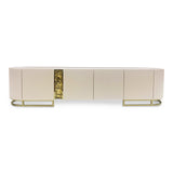 Lisbon Silken Matte Cream Media Cabinet from Michael Amini - Luna Furniture