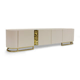 Lisbon Silken Matte Cream Media Cabinet from Michael Amini - Luna Furniture