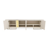 Lisbon Silken Matte Cream Media Cabinet from Michael Amini - Luna Furniture