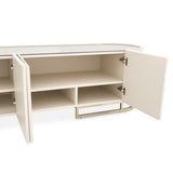 Lisbon Silken Matte Cream Media Cabinet from Michael Amini - Luna Furniture