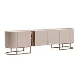 Lisbon Silken Cream Bronze Media Cabinet from Michael Amini - Luna Furniture