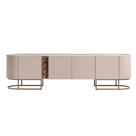 Lisbon Silken Cream Bronze Media Cabinet from Michael Amini - Luna Furniture