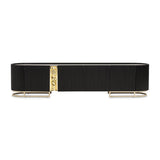 Lisbon Silken Matte Black Media Cabinet from Michael Amini - Luna Furniture