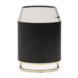 Lisbon Silken Matte Black Media Cabinet from Michael Amini - Luna Furniture