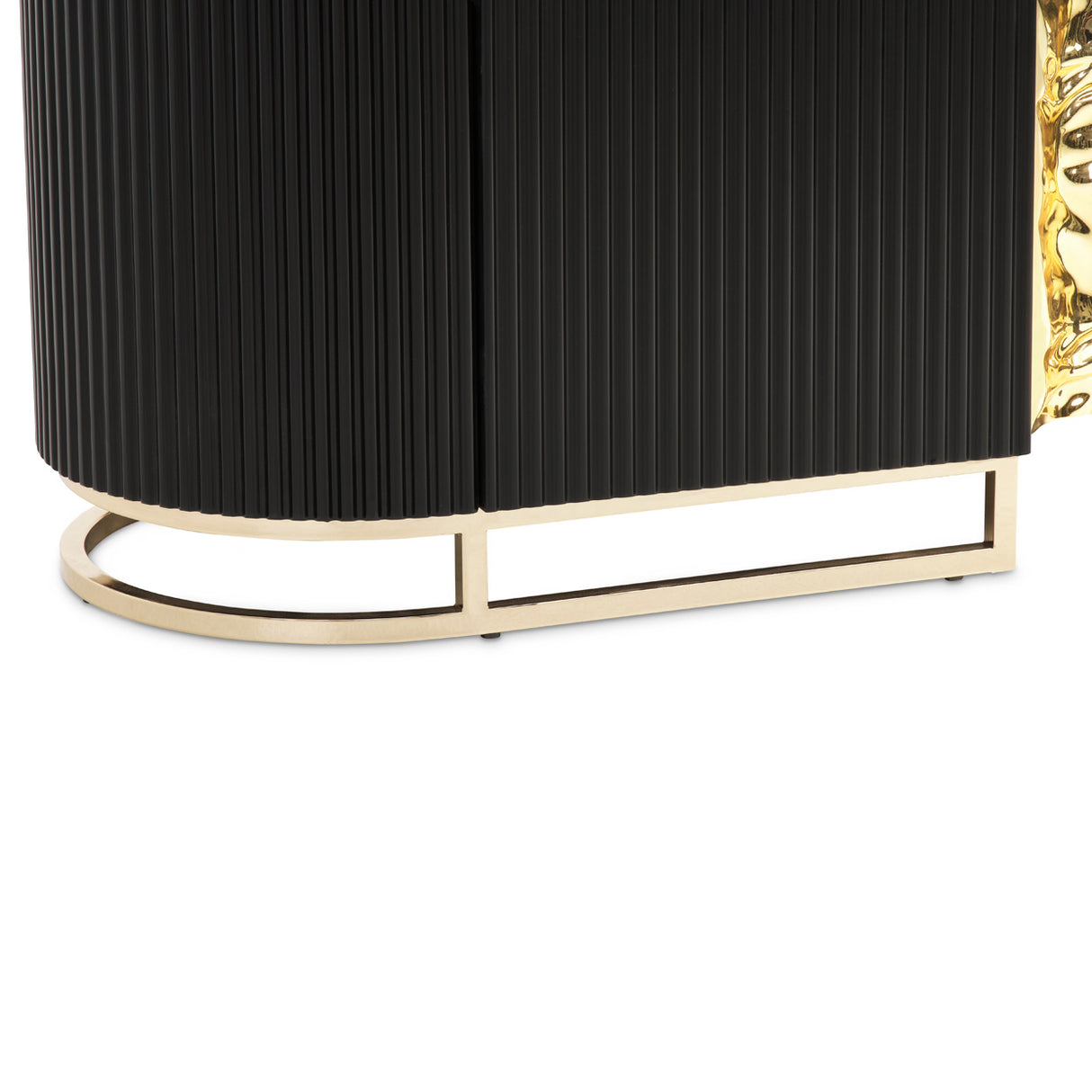 Lisbon Silken Matte Black Media Cabinet from Michael Amini - Luna Furniture