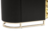 Lisbon Silken Matte Black Media Cabinet from Michael Amini - Luna Furniture