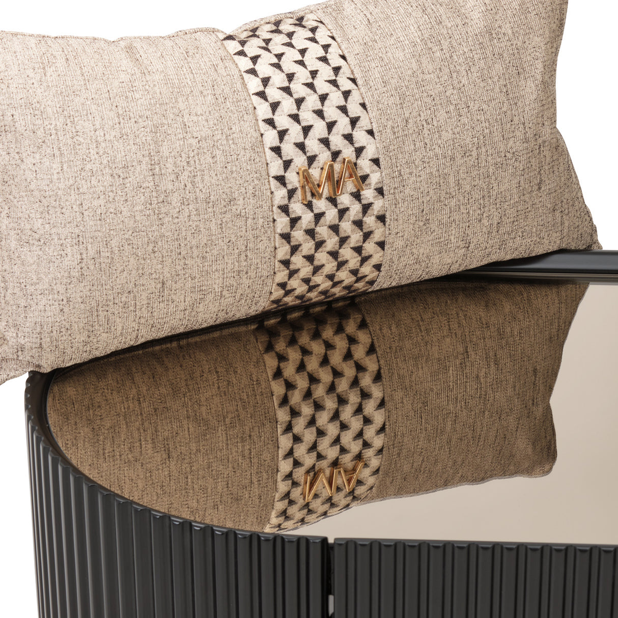 Lisbon Silken Matte Black Media Cabinet from Michael Amini - Luna Furniture