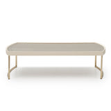 Lisbon Silken Matte Cream Cocktail Table Silken Matte Cream from Michael Amini - Luna Furniture