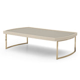 Lisbon Silken Matte Cream Cocktail Table Silken Matte Cream from Michael Amini - Luna Furniture