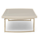 Lisbon Silken Matte Cream Cocktail Table Silken Matte Cream from Michael Amini - Luna Furniture