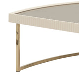 Lisbon Silken Matte Cream Cocktail Table Silken Matte Cream from Michael Amini - Luna Furniture