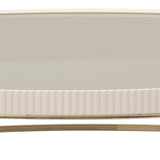 Lisbon Silken Matte Cream Cocktail Table Silken Matte Cream from Michael Amini - Luna Furniture