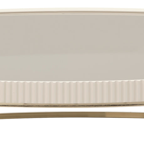 Lisbon Silken Matte Cream Cocktail Table Silken Matte Cream from Michael Amini - Luna Furniture