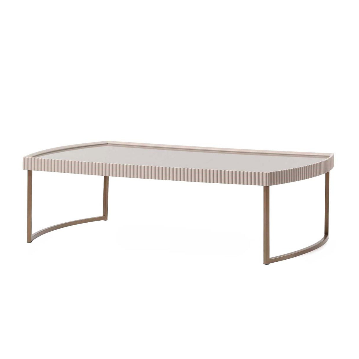 Lisbon Silken Cream Bronze Cocktail Table from Michael Amini - Luna Furniture