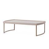 Lisbon Silken Cream Bronze Cocktail Table from Michael Amini - Luna Furniture