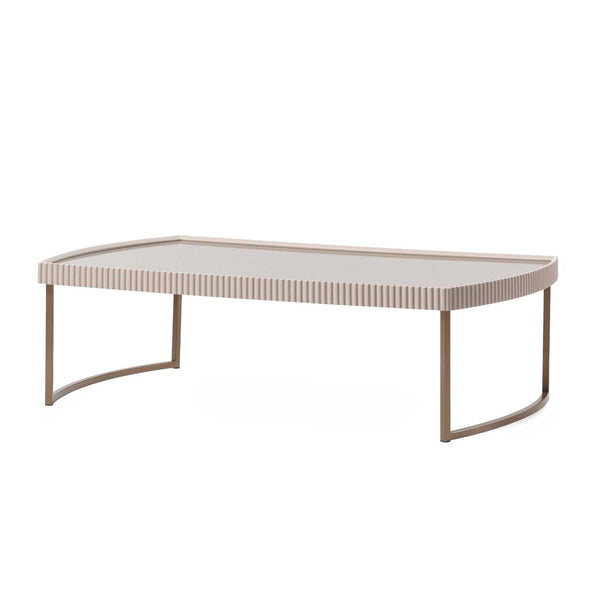 Lisbon Silken Cream Bronze Cocktail Table