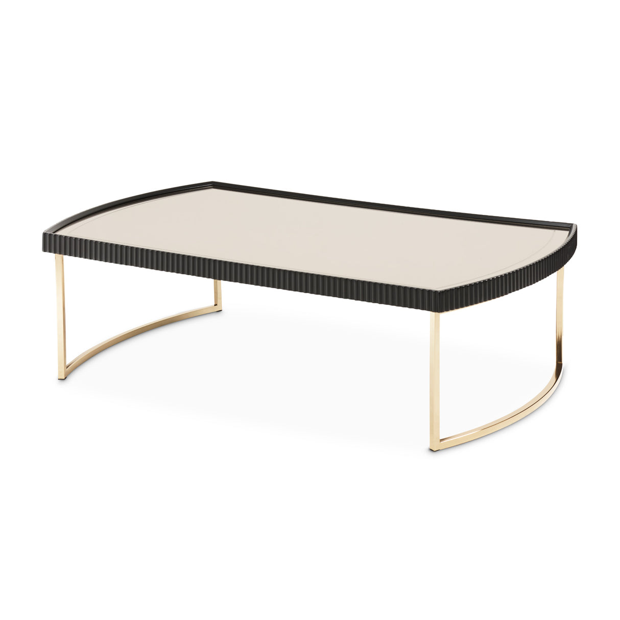 Lisbon Silken Matte Black Cocktail Table Silken Matte Black from Michael Amini - Luna Furniture