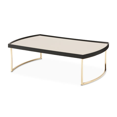Lisbon Silken Matte Black Cocktail Table Silken Matte Black from Michael Amini - Luna Furniture