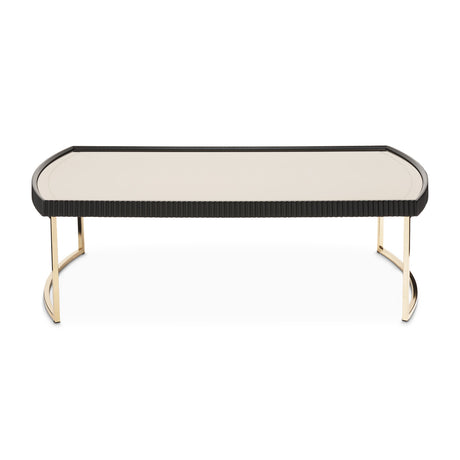 Lisbon Silken Matte Black Cocktail Table Silken Matte Black from Michael Amini - Luna Furniture