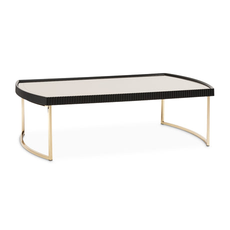 Lisbon Silken Matte Black Cocktail Table Silken Matte Black from Michael Amini - Luna Furniture
