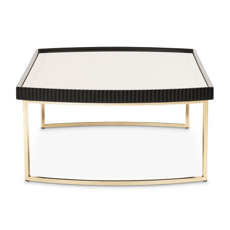 Lisbon Silken Matte Black Cocktail Table Silken Matte Black from Michael Amini - Luna Furniture