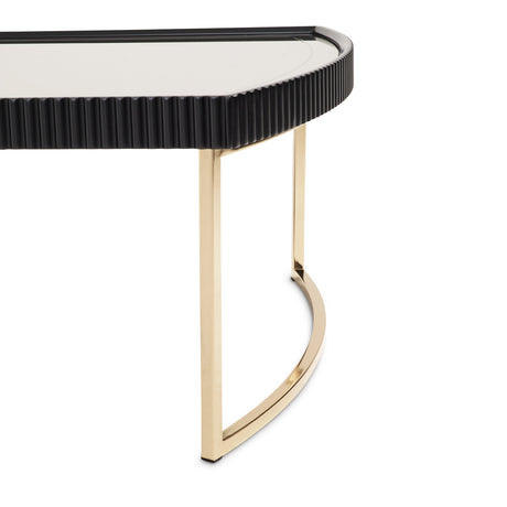 Lisbon Silken Matte Black Cocktail Table Silken Matte Black from Michael Amini - Luna Furniture