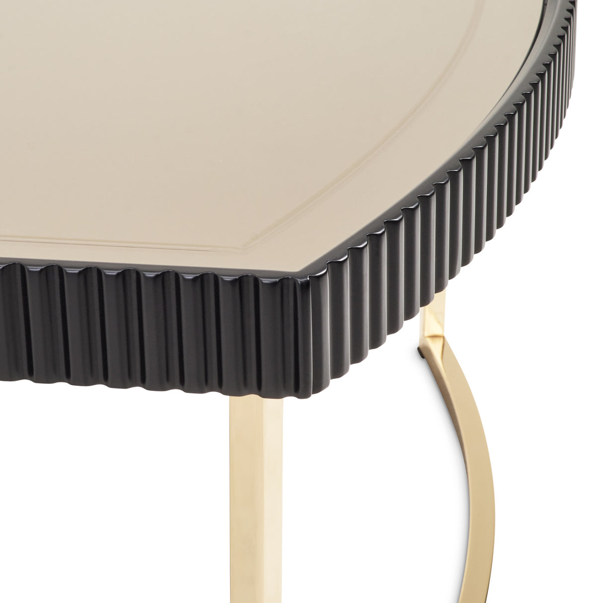 Lisbon Silken Matte Black Cocktail Table Silken Matte Black from Michael Amini - Luna Furniture