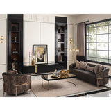 Lisbon Silken Matte Black Cocktail Table Silken Matte Black from Michael Amini - Luna Furniture