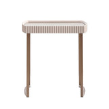Lisbon Silken Cream Bronze End Table from Michael Amini - Luna Furniture