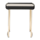 Lisbon Silken Matte Black Side Table Silken Matte Black from Michael Amini - Luna Furniture