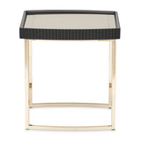 Lisbon Silken Matte Black Side Table Silken Matte Black from Michael Amini - Luna Furniture