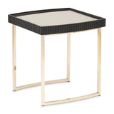 Lisbon Silken Matte Black Side Table Silken Matte Black from Michael Amini - Luna Furniture