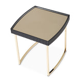 Lisbon Silken Matte Black Side Table Silken Matte Black from Michael Amini - Luna Furniture
